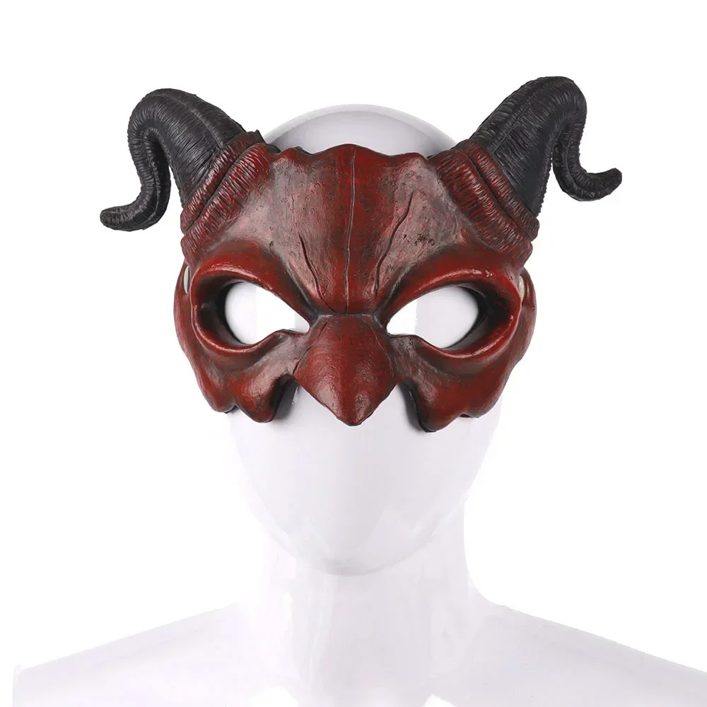 

Halloween Devil Horror Half Face Mask Scary Horn Ghost Mask Monster Cosplay for Halloween Cosplay Costume