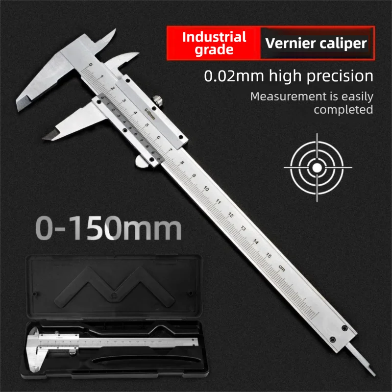 0-150mm Stainless Steel Plastic Vernier Caliper High Accuracy Micrometer Gauge Measuring Instrument For Carpenter Depth Ruler