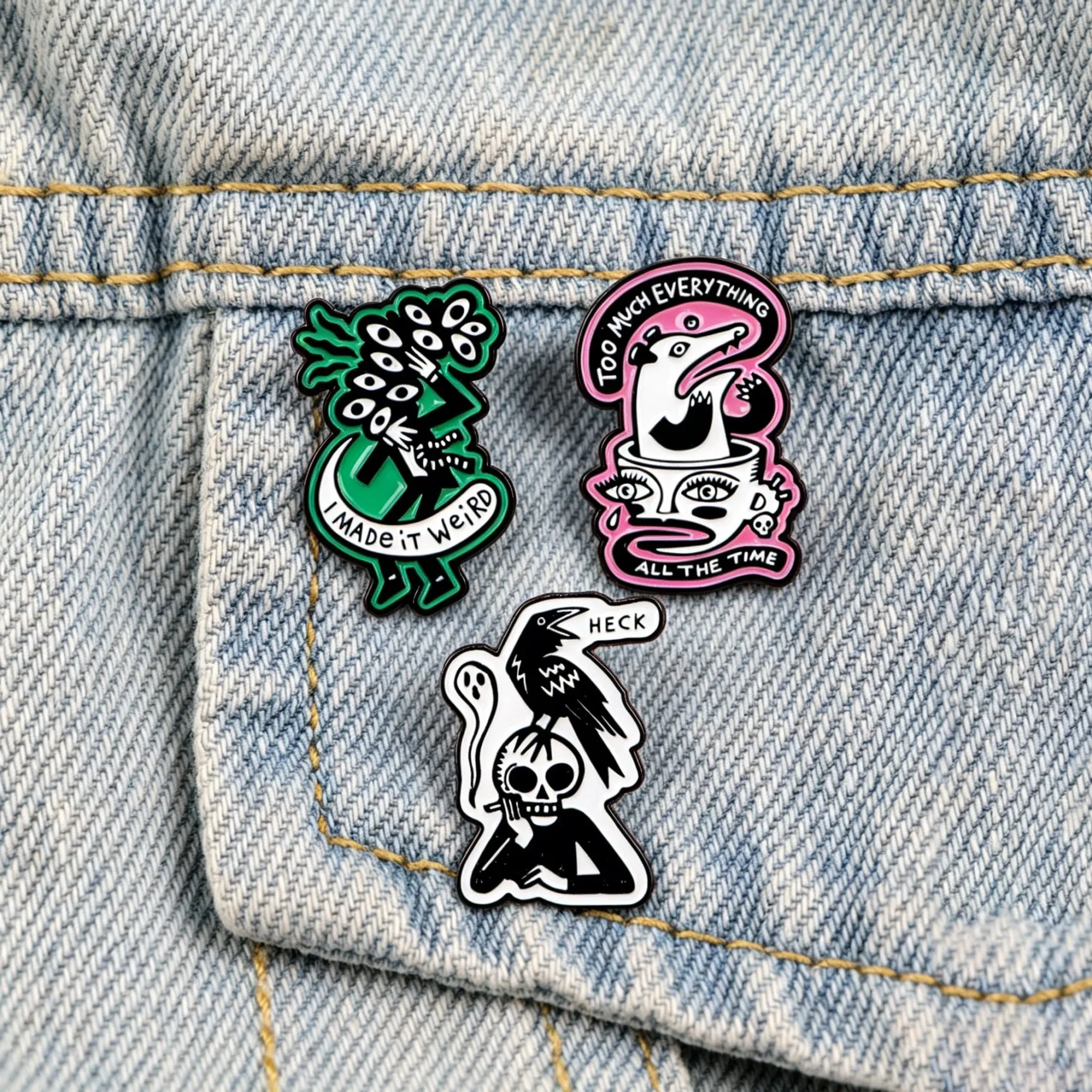 Weird Art Enamel Pins 
