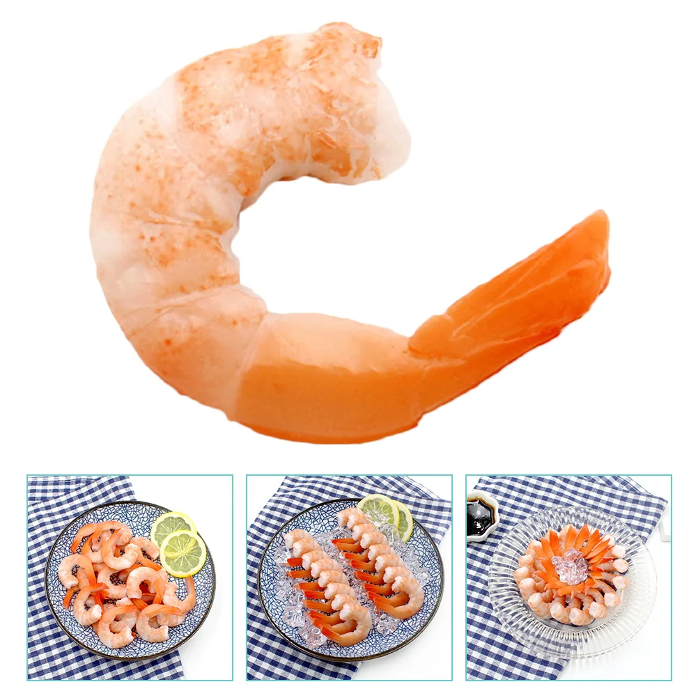 9 Pcs Simulated Shrimp Model Kids Toy Sea Animal Puzzle Educational Cognition Pvc Models