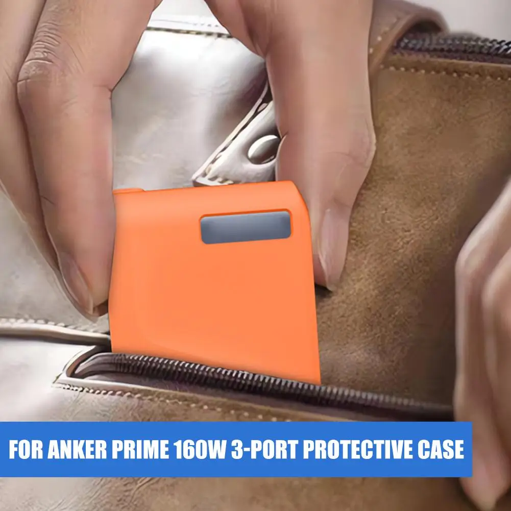Silicone Case For Anker Prime Charger 160W 3-Port GaN Charger Block Protective Case Compact And Portable Charger Case