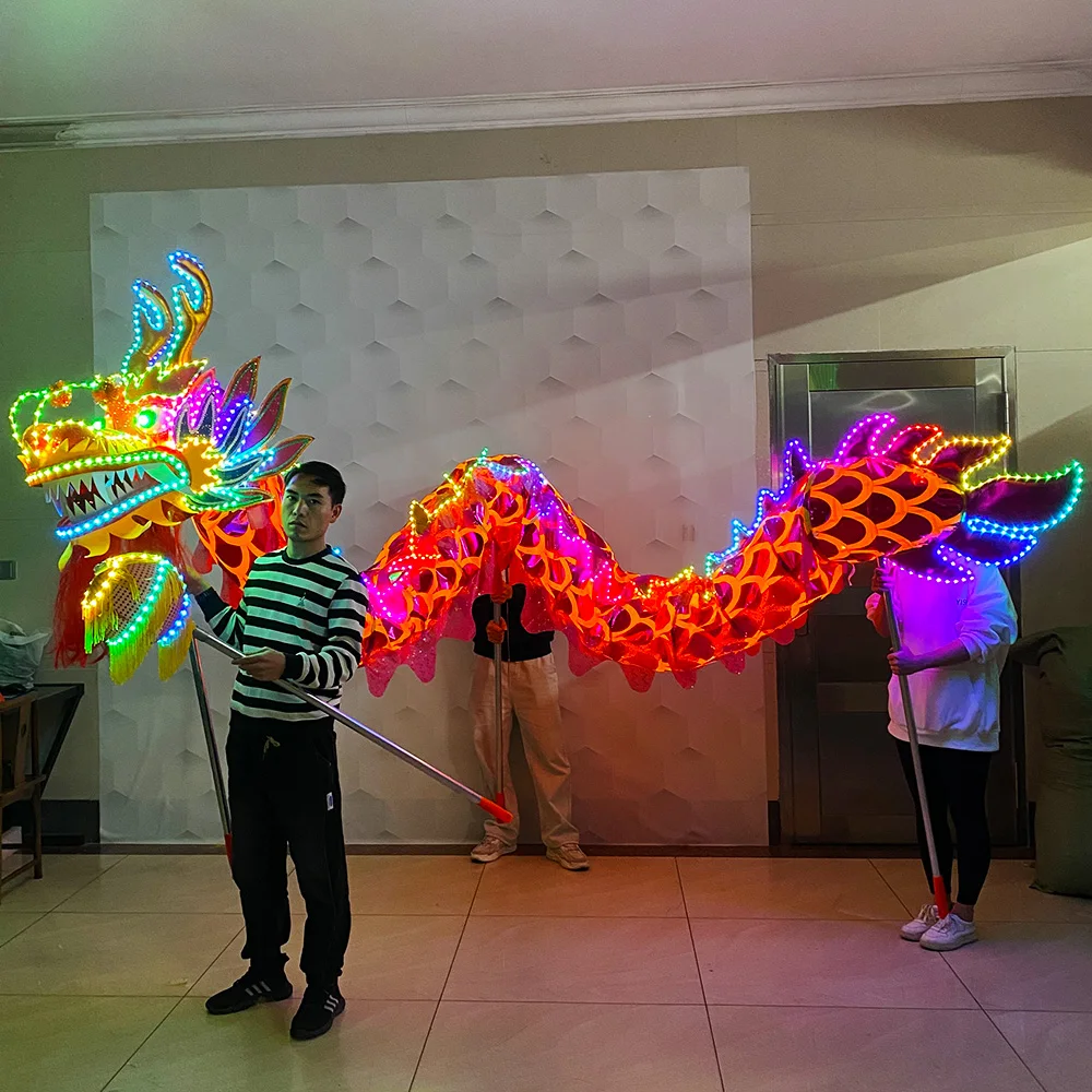 LED Chinese traditional light dragon dance Spring Festival party performance glow-in-the-dark dragon dance props dragon dance