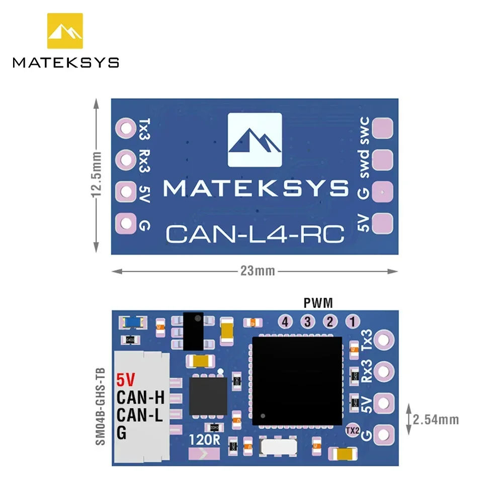 

Адаптер для ввода MATEKSYS CAN-L4-RC AP_PERIPH CAN RC превращает последовательный приемник в CAN-приемник
