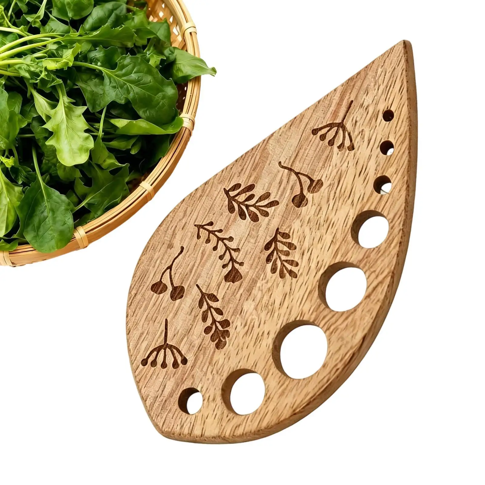 8-Hole Vegetable Stripper Tool Multifunctional Leafy Greens Stem Remover Stainless Steel Herb Stripper For Kale Rosemary Basil