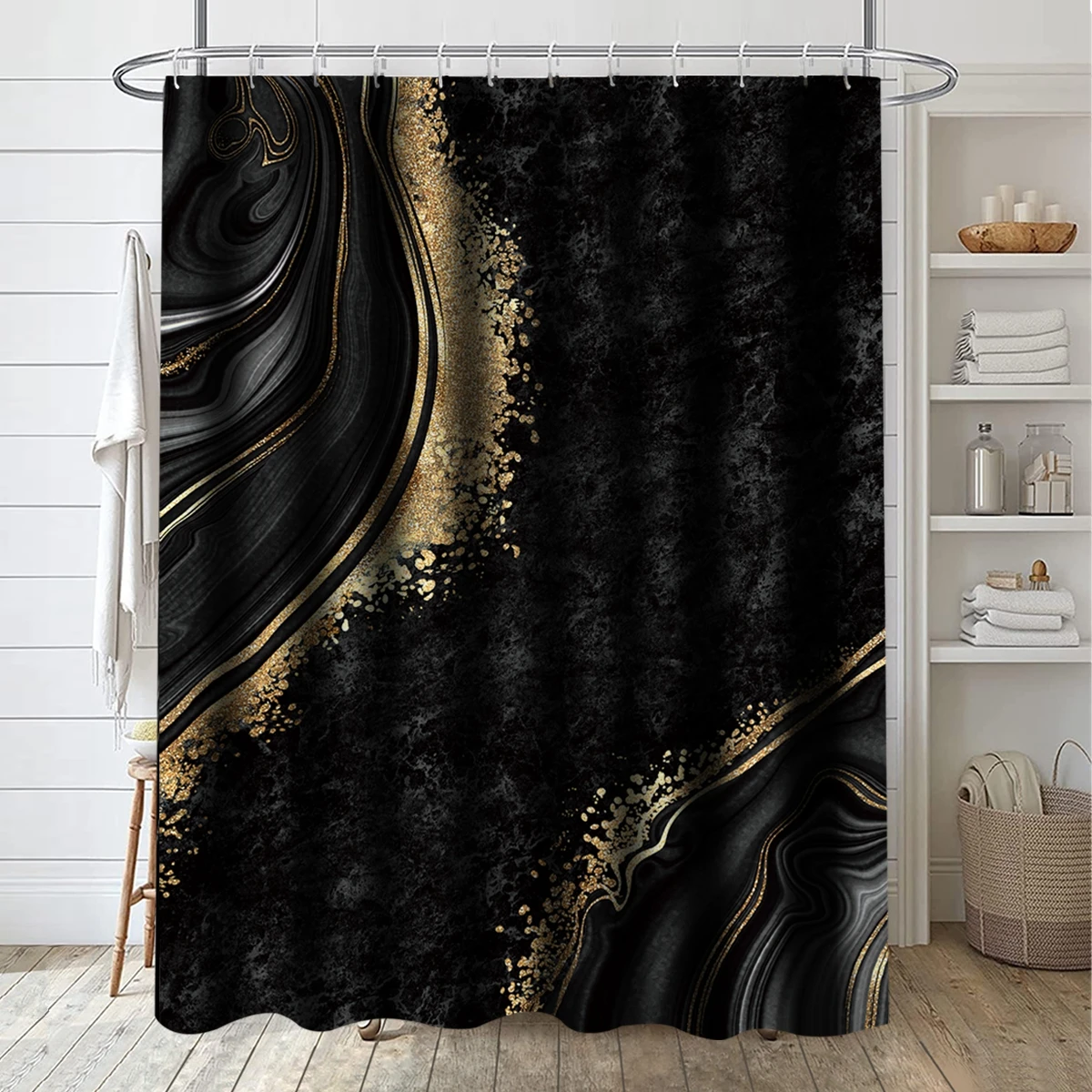 180x180cm Marble Abstract Modern Bathroom Decoration Waterproof Washable Fabric Bathtub Deluxe Standard Shower Curtain