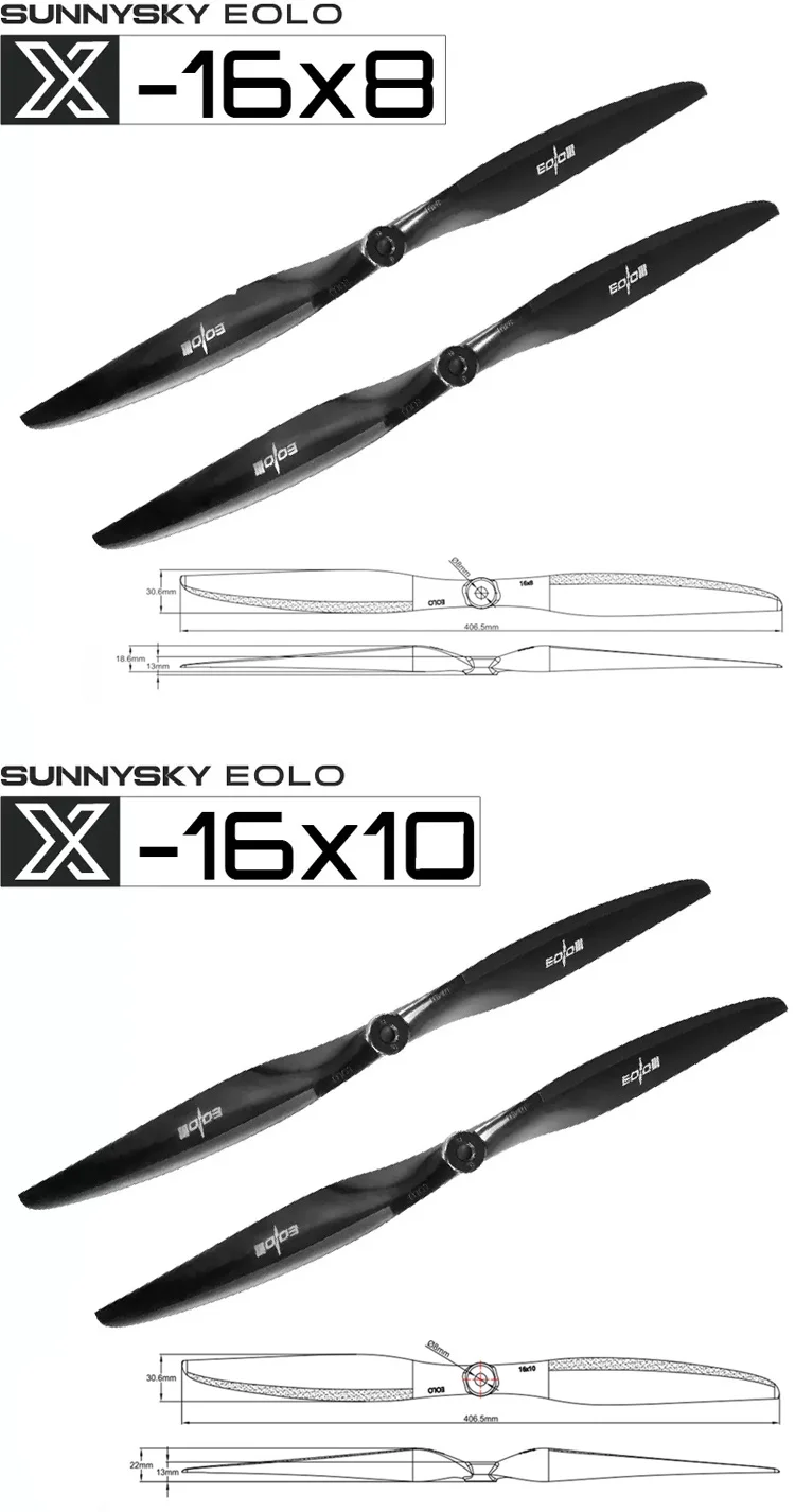 Langyu Eolo Hochleistungspropeller 10-16 Zoll Durchmesser Geeignet für ferngesteuerte Flugzeuge mit festen Flügeln 1 Stück pro Packung – Detail 15