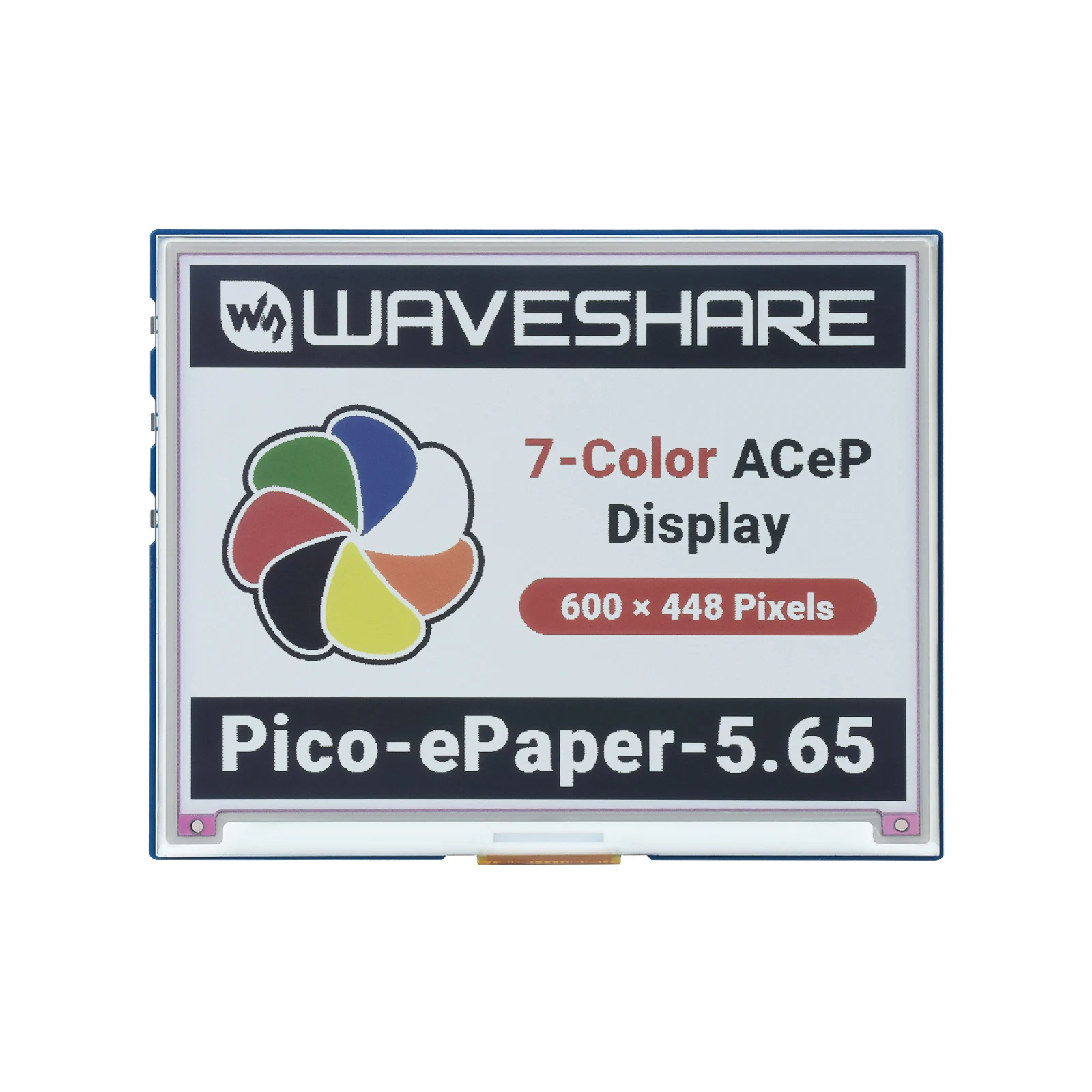 

5,65-дюймовый 7-цветный E-paper E-ink-экран HAT Kit для RPI Raspberry Pi PICO 2 W 2 Вт RP2040 RP2350 Плата расширения