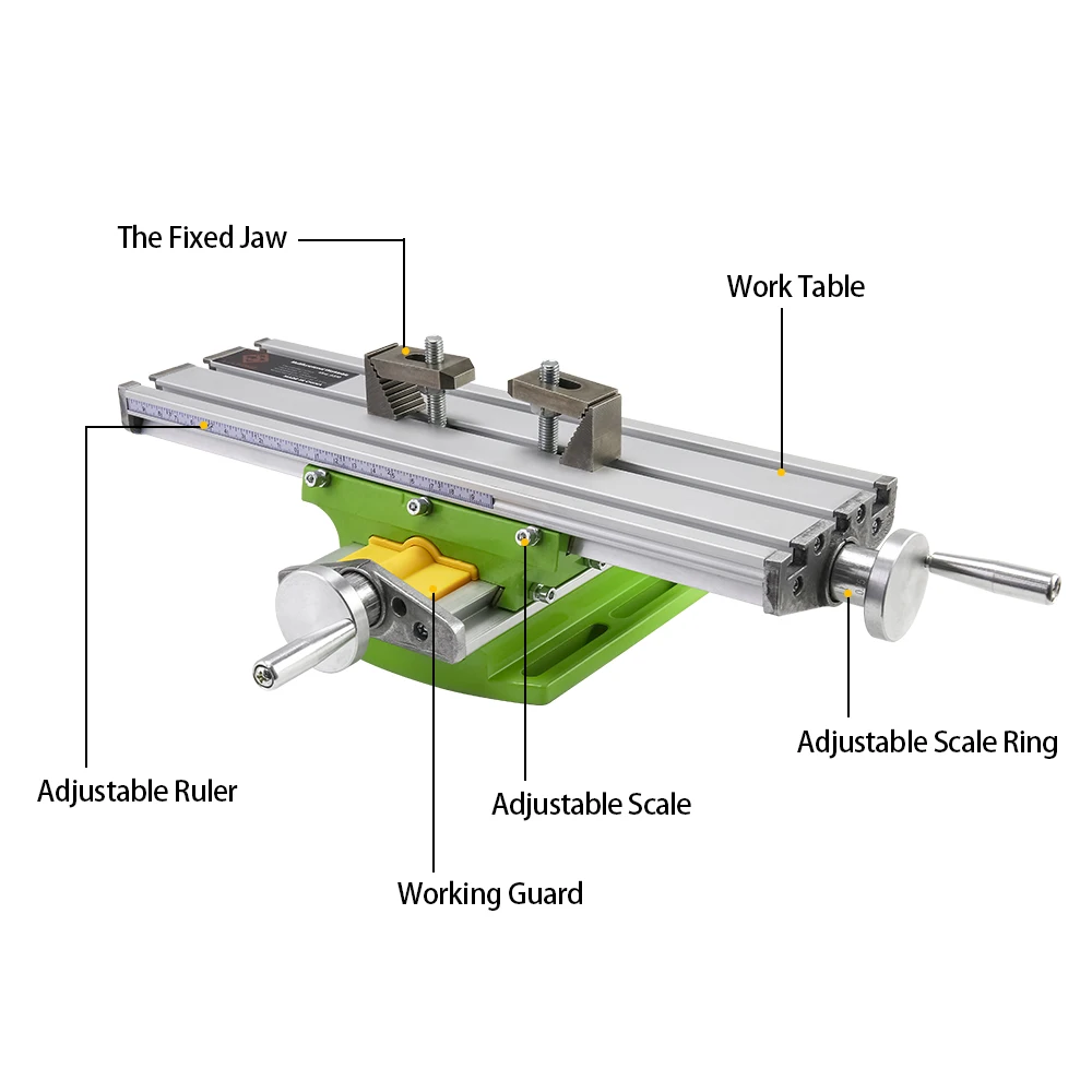 MINIQ BG6330 BG6300 Mini Precision Milling Machine Worktable Multifunction Drill Vise Fixture Working Table HT2829