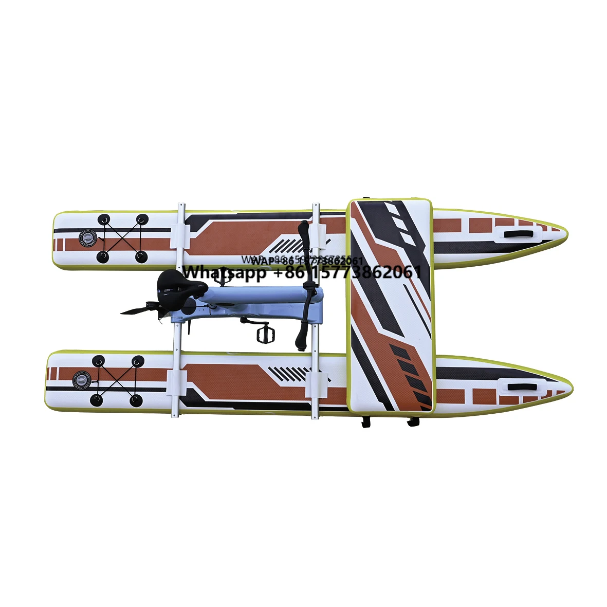 

Новинка! Надувной водный велосипед-понтон для активного отдыха на воде, 3,2 м, одноместный, с педалями