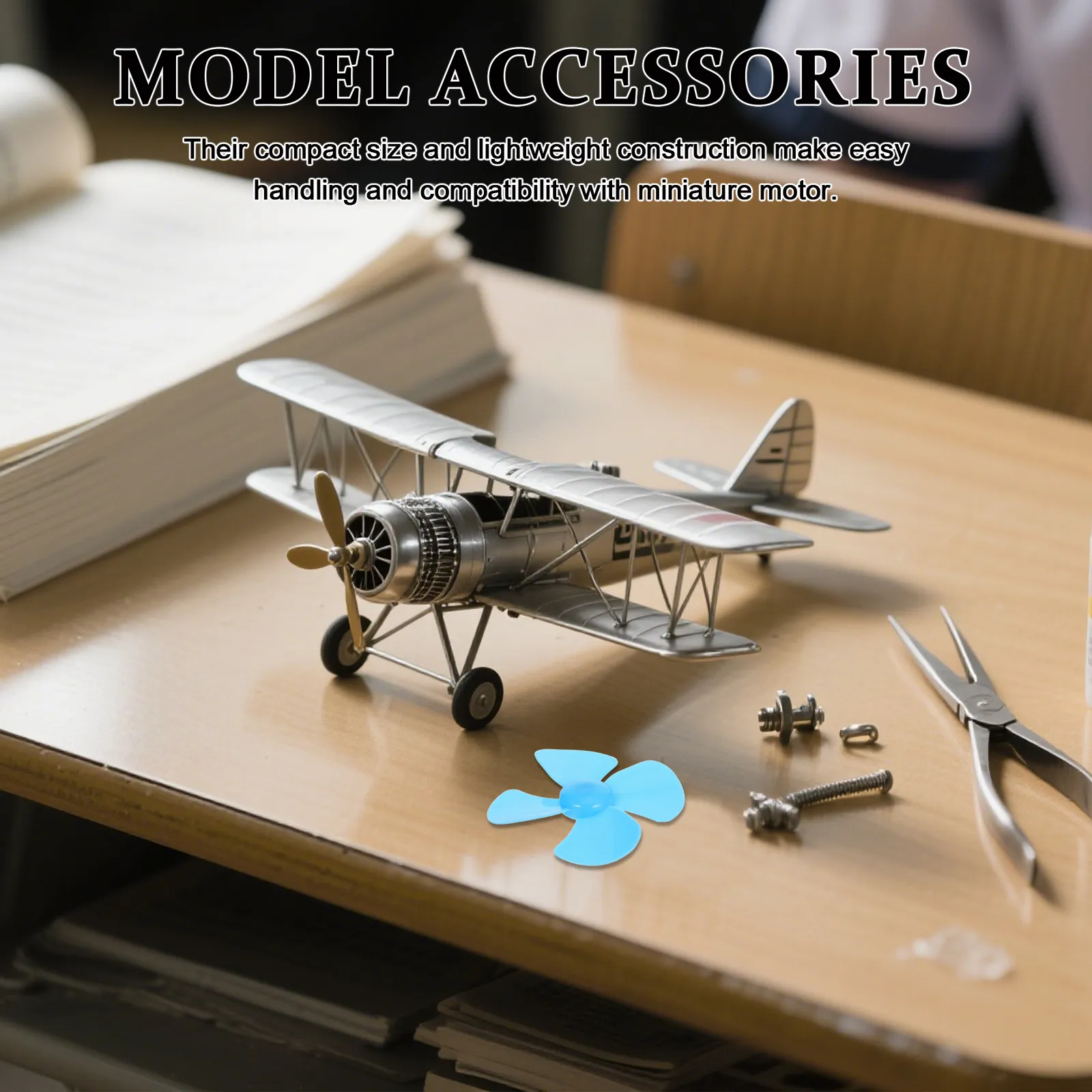 20Pcs 60Mm Four-Leaf Plastic Propellers 1.5mm Precision Center Hole Lightweight Smooth Edge Fan Blades for Rc Models DIY Motor