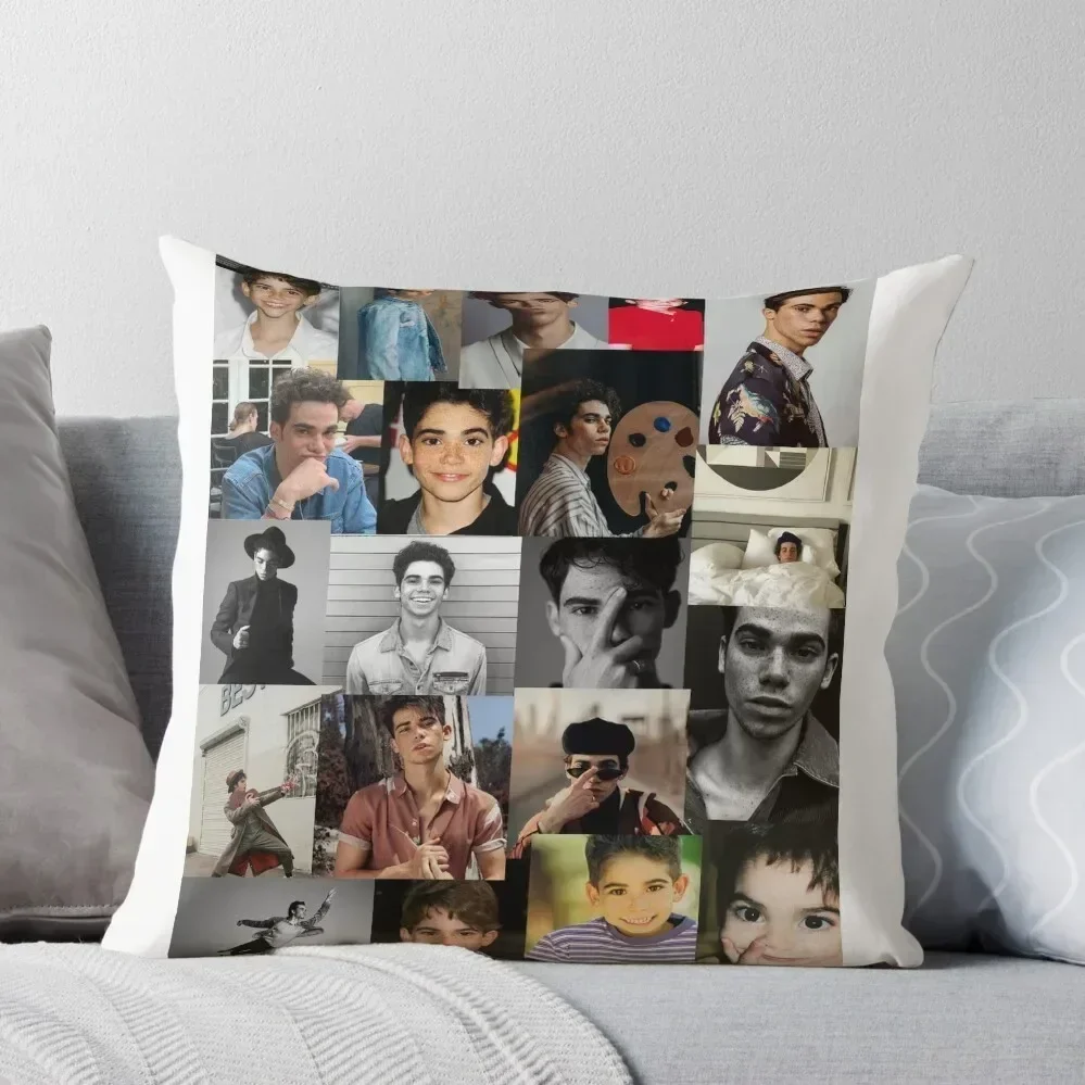 Cameron Boyce Collage Throw Pillow home decor items christmas cushions covers christmas ornaments 2025 pillow