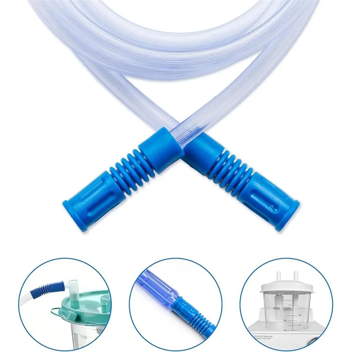 【MUST-HAVE LIST】 2 Pcs Extended Suction Connection Tube, 5.9 Feet - Flexible & , Compatible with Various Devices