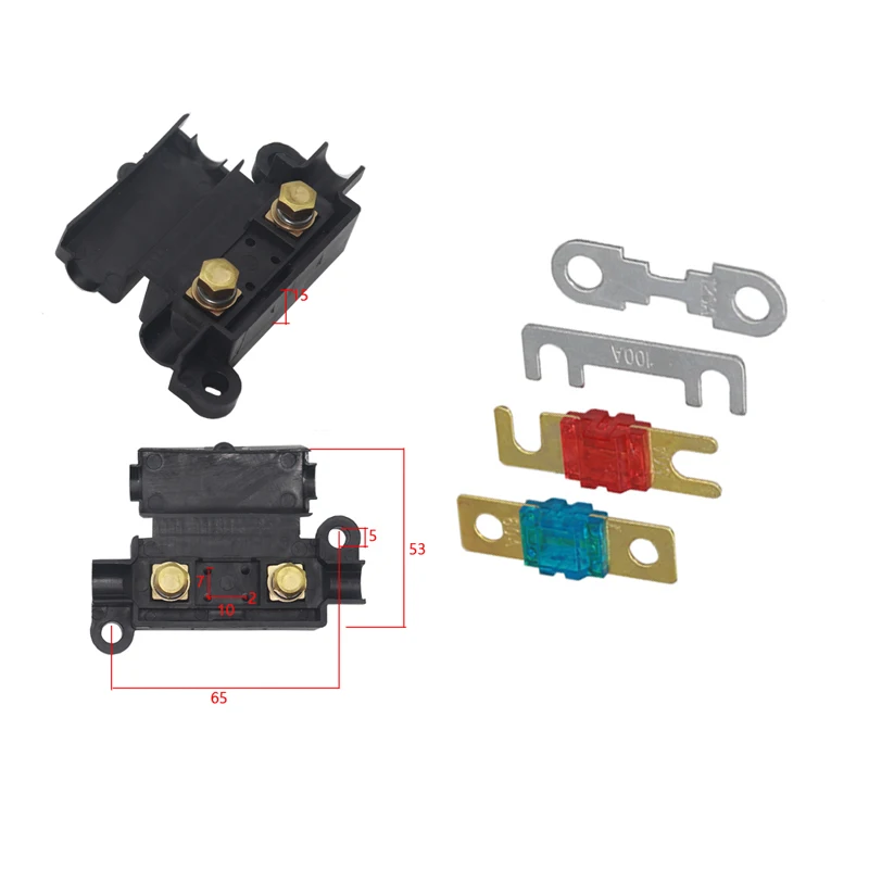 【1Set】20A -200Amp for In line Fuse Box Holder Set With Midi Fuse Car Air Conditioner