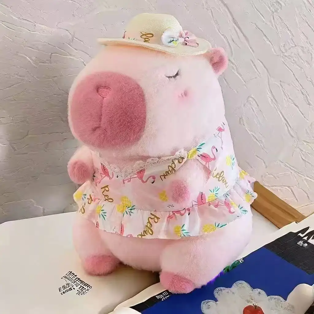 23cm Capybara Plush Simulation Capibara Anime Fluffty Toy Cute Doll Stuffed Animals Soft Doll Plush Christmas Thanksgiving Gift