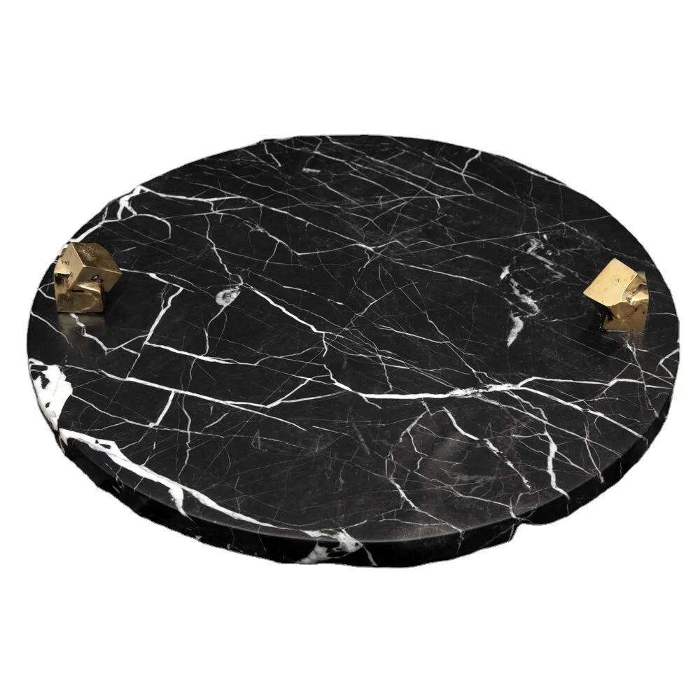 Natural Stone New Design Luxury Large Acolyte Entertaining Oval Platter Mable Party Tray