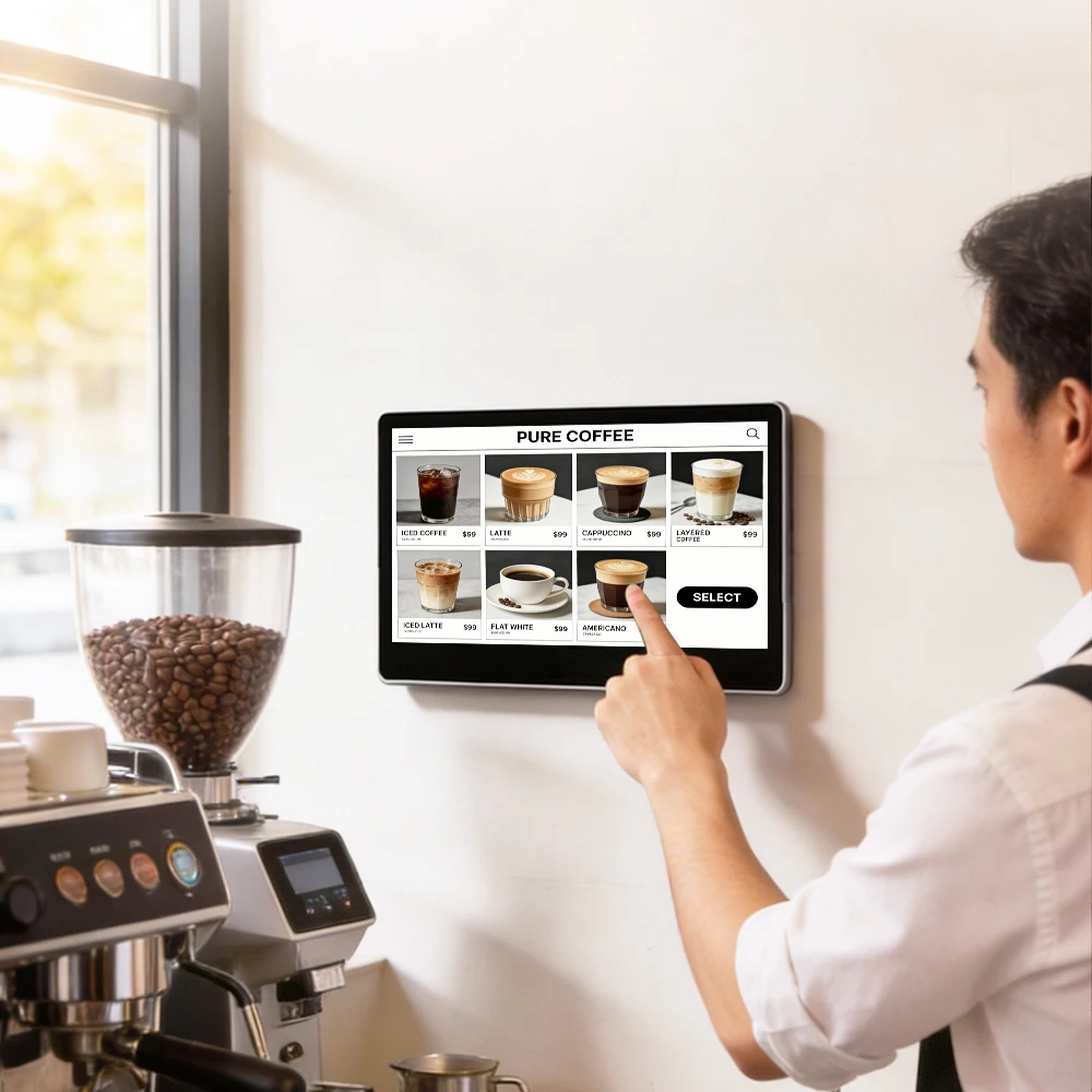 Windows Wall-mountable KDS Kitchen Display Capacitive Touch Screen Hardware System With Pos System