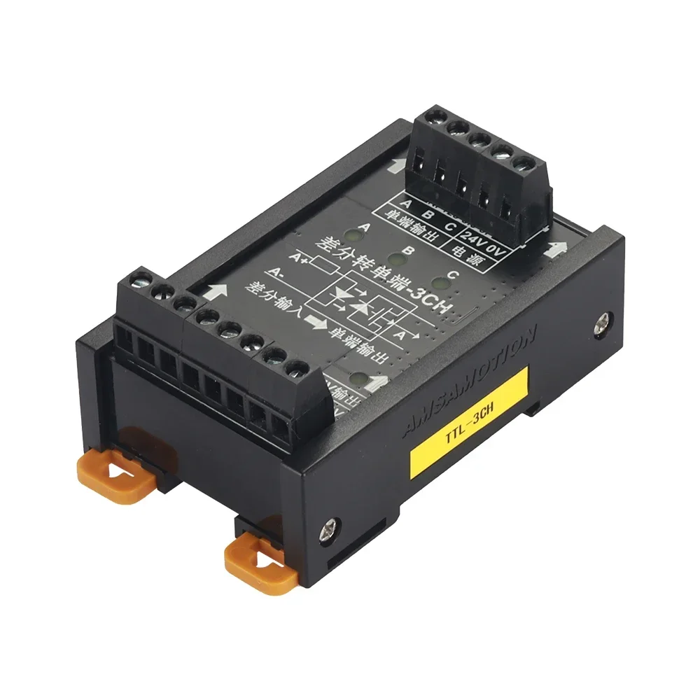 2 3 4 Channels Converter Differential TTL into Collector HTL Signals Terminal Blocks Plate PLC NPN & PNP TTL-2CH 3CH 4CH