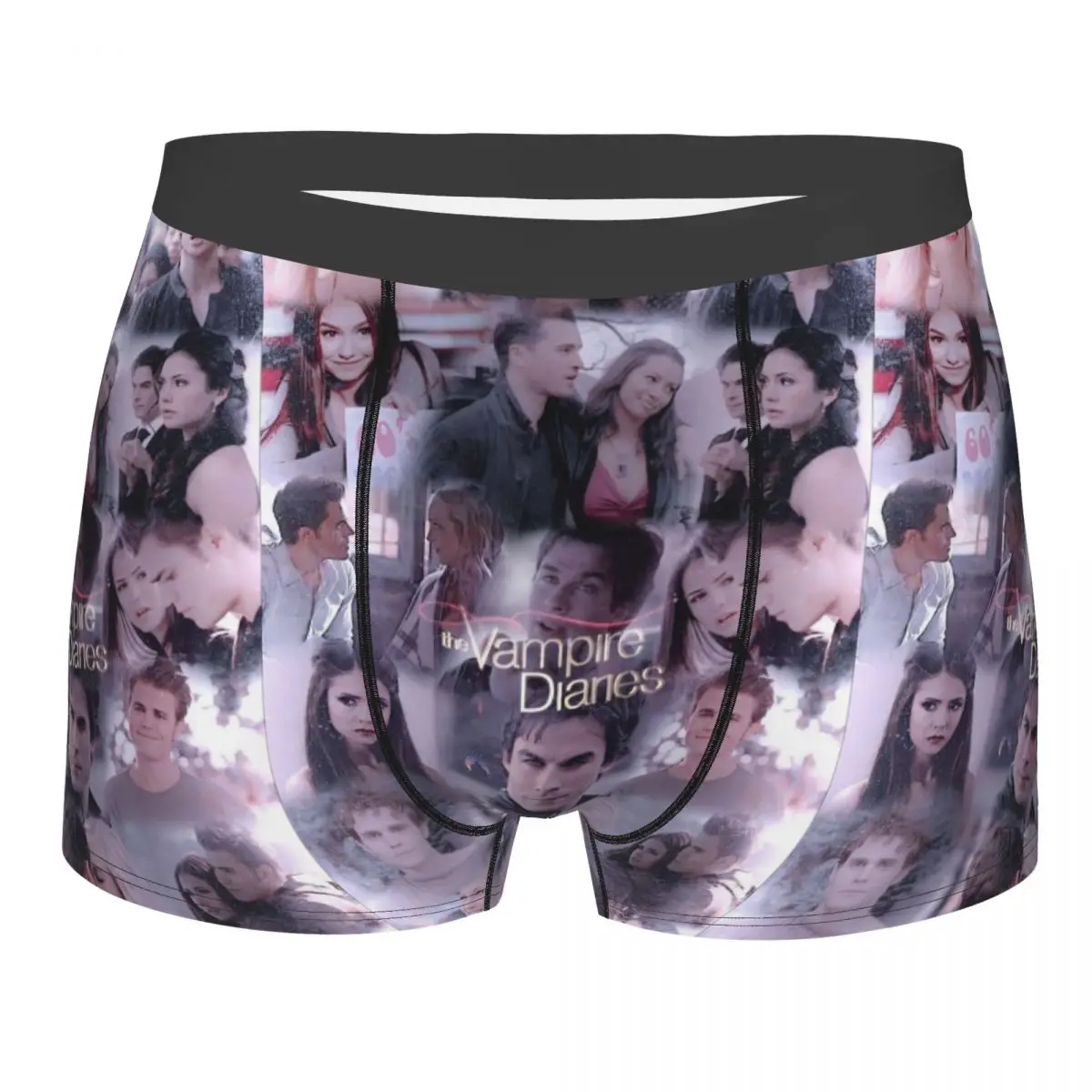 Damon The Vampire Diaries TV Show Men's Boxer Briefs,Highly Breathable Underpants,High Quality 3D Print Shorts Birthday Gifts