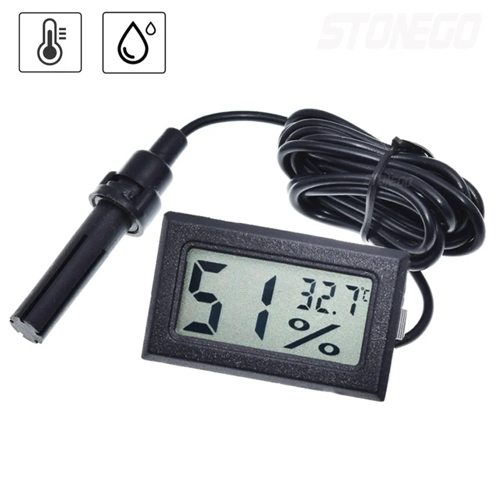Mini LCD cyfrowy termometr higrometr wysokiej precyzji domowy miernik wilgotności inkubator akwarium temperatura wilgotności 1PC
