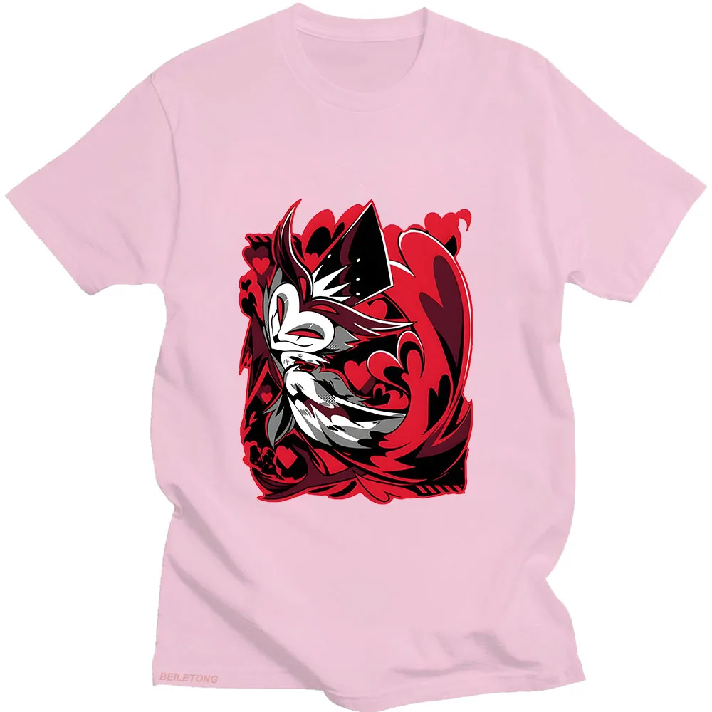 Helluva Boss プリント Tシャツ漫画かわいい Tシャツ半袖かわいい高品質 Tシャツ Camisetas 原宿 O ネック柔らかい服