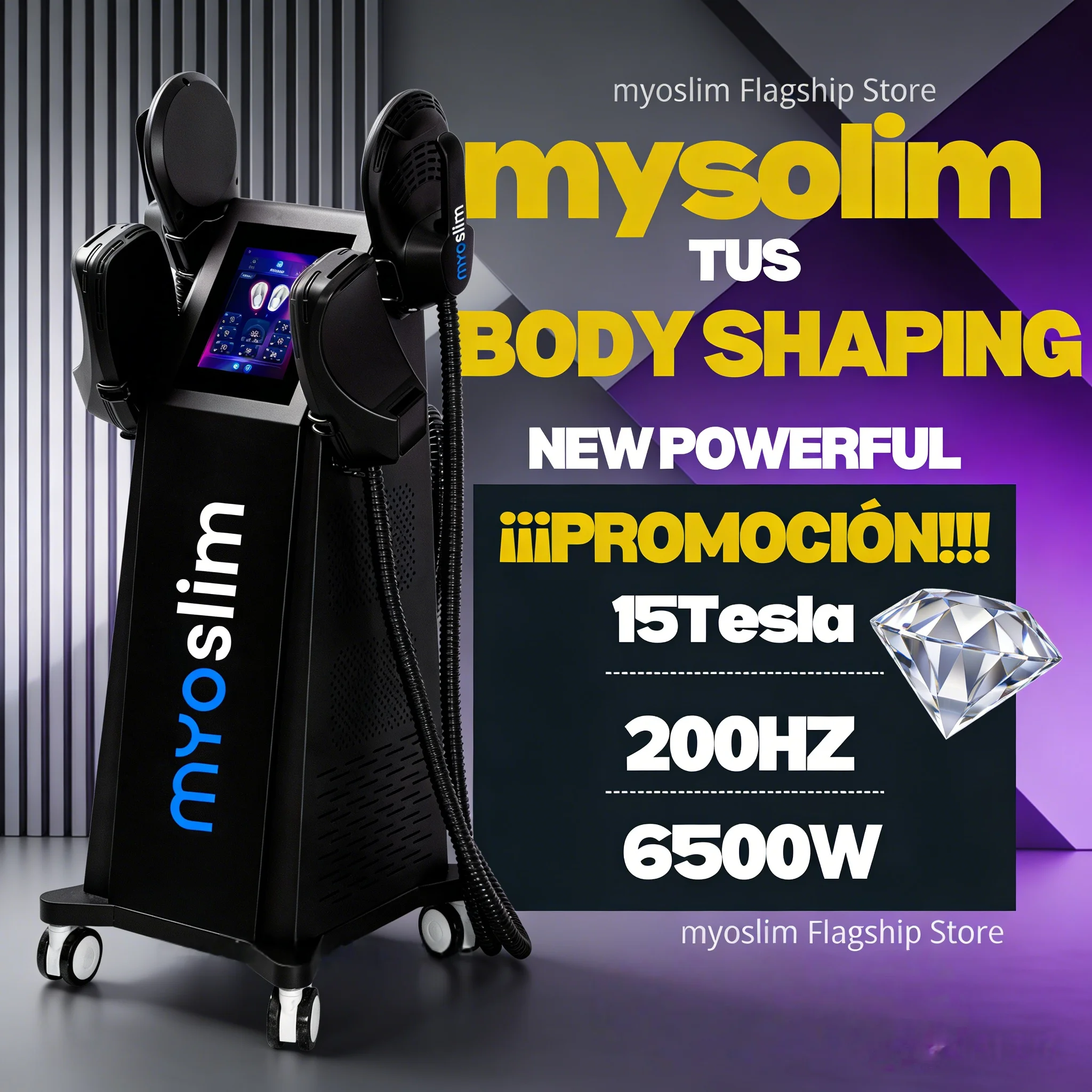 

MYOslim Contouring Machine EMS Neo RF Slimming Sculpting Muscle Electromagnetic Body sculpt machine 6500W 200HZ