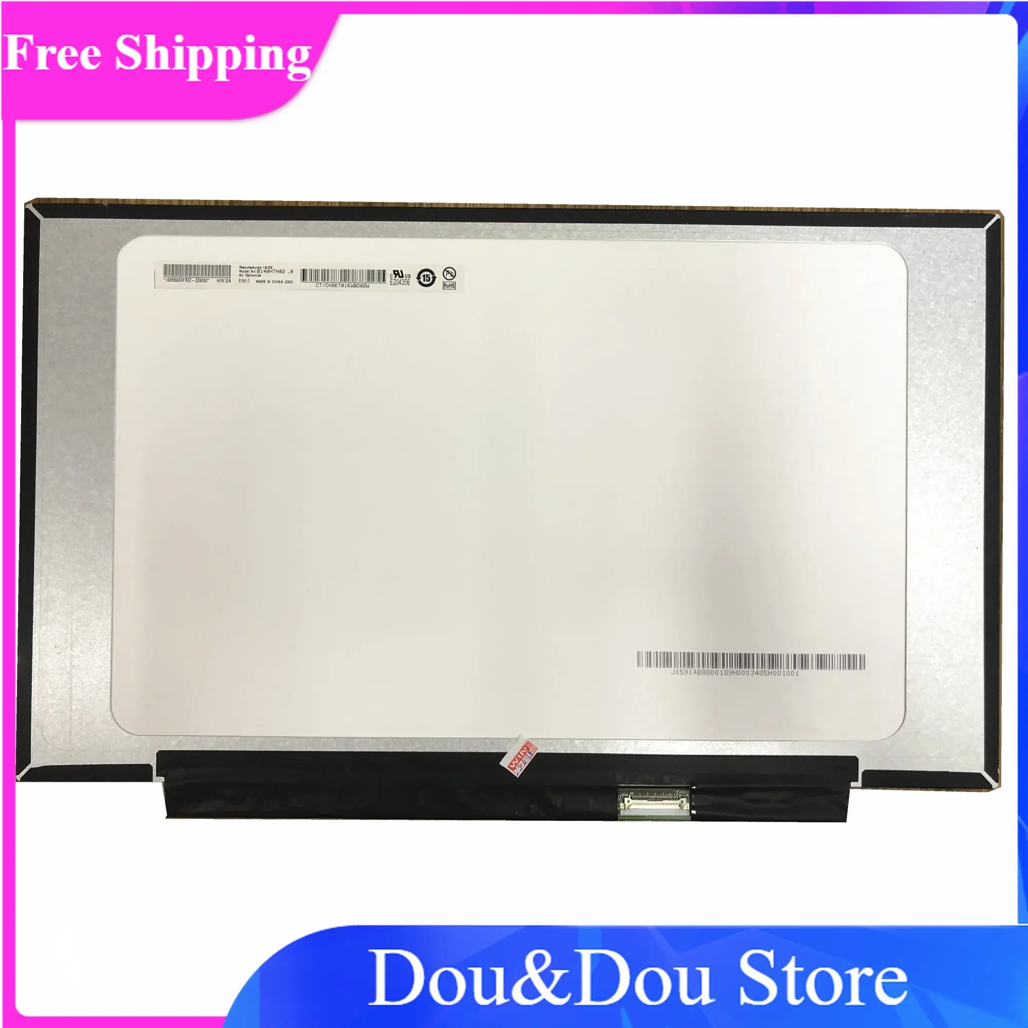 

B140HTN02.0 fit B140HAN04.3 NT140FHM-N44 N43 N140HCA-EBA EBC EDP Laptop LCD Screen Display Replacement