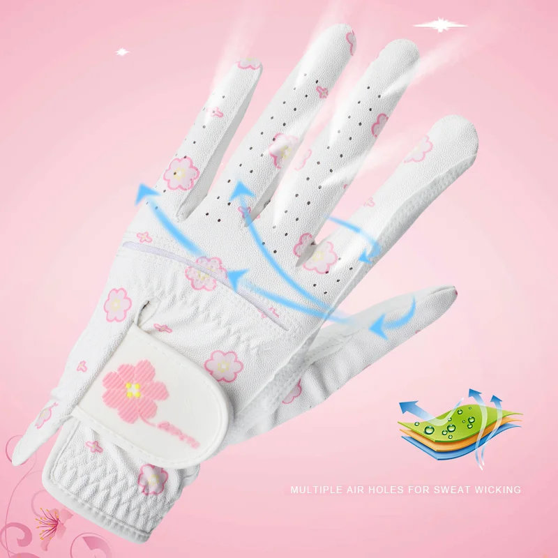 Golf 1 Pair Ladies Breathable Mesh Sports Mittens Fingerless Touch Screen Golf Gloves Women Left and Right Hand Sunscreen Gloves