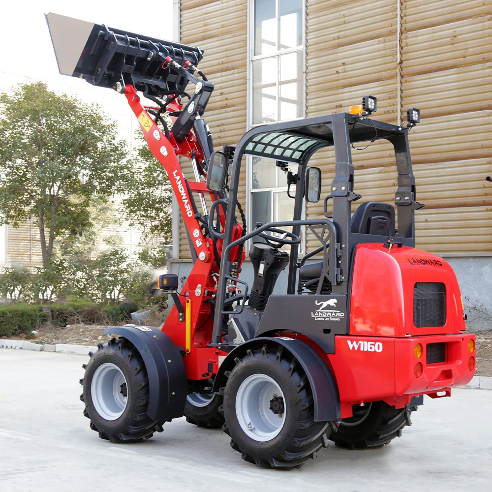 무료 배송 미니 휠 로더 쿠보타 엔진 4x4 컴팩트 로더 W810 전지형 운반 로더 부속품 맞춤형