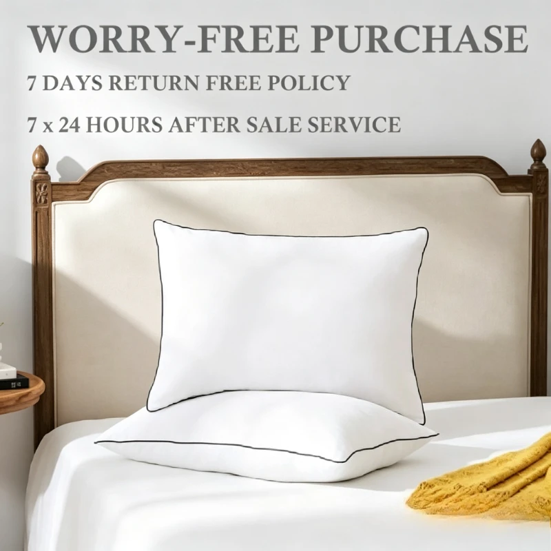 1PCS Down Pillow 100% Goose Down and Feather Pillows Luxury Home Hotel Bed Pillows Cervical Vertebra Support Sleep Pillow