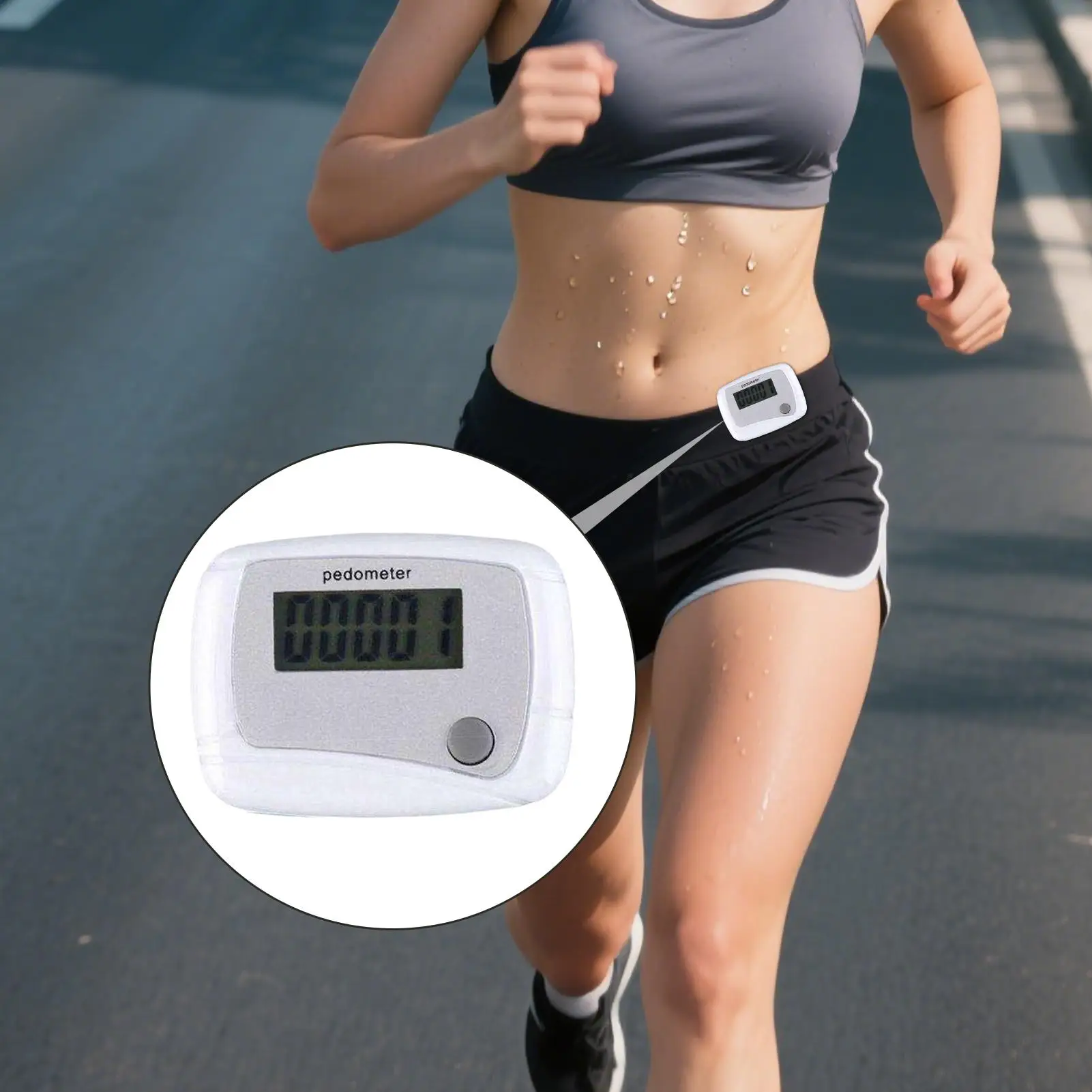 Calorie Counter Step Counter For Walking Daily Target Monitor Digital LCD Pedometer For Senior Travel Hiking Outdoor Swimming