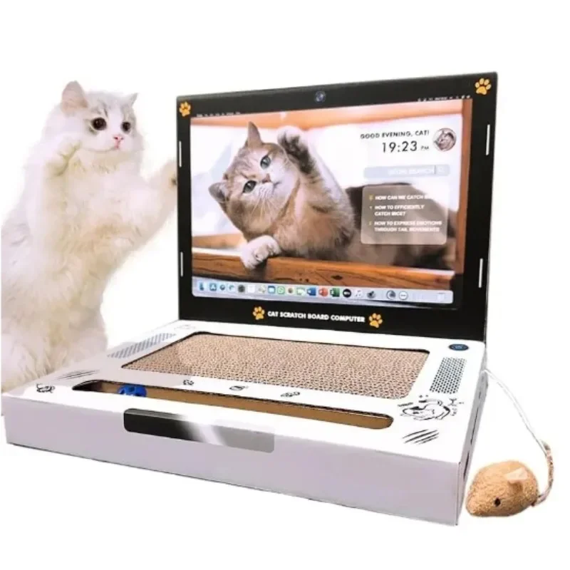 Notebook cat scratching board does not drop dandruff computer modeling creative pet cat toy supplies