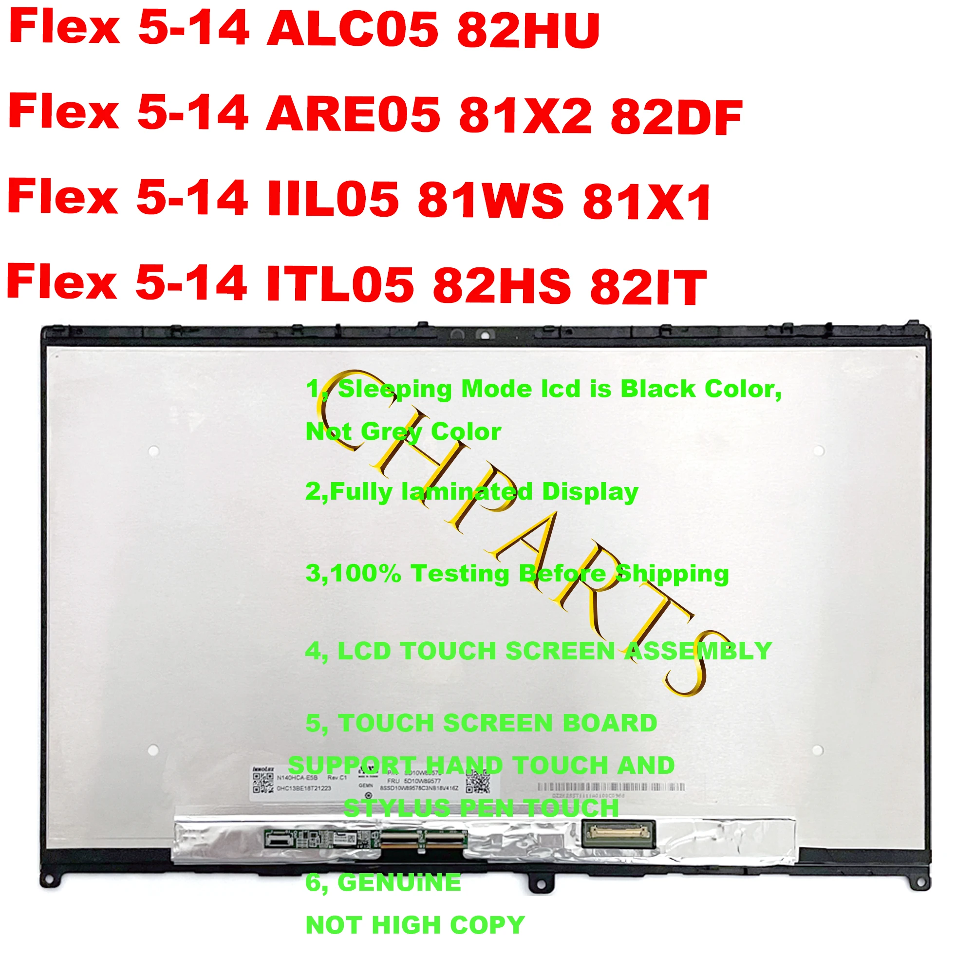 Imagem -01 - Original Tela Lcd Painel de Montagem Toque para Lenovo Ideapad Flex 14iil05 81x1 81ws 14 Are05 81x2 82df Itl05 Alc05 original tela lcd painel de montagem toque para lenovo ideapad flex 14iil05 81x1 81ws 14 are05 81x2 82df itl05 alc05 01