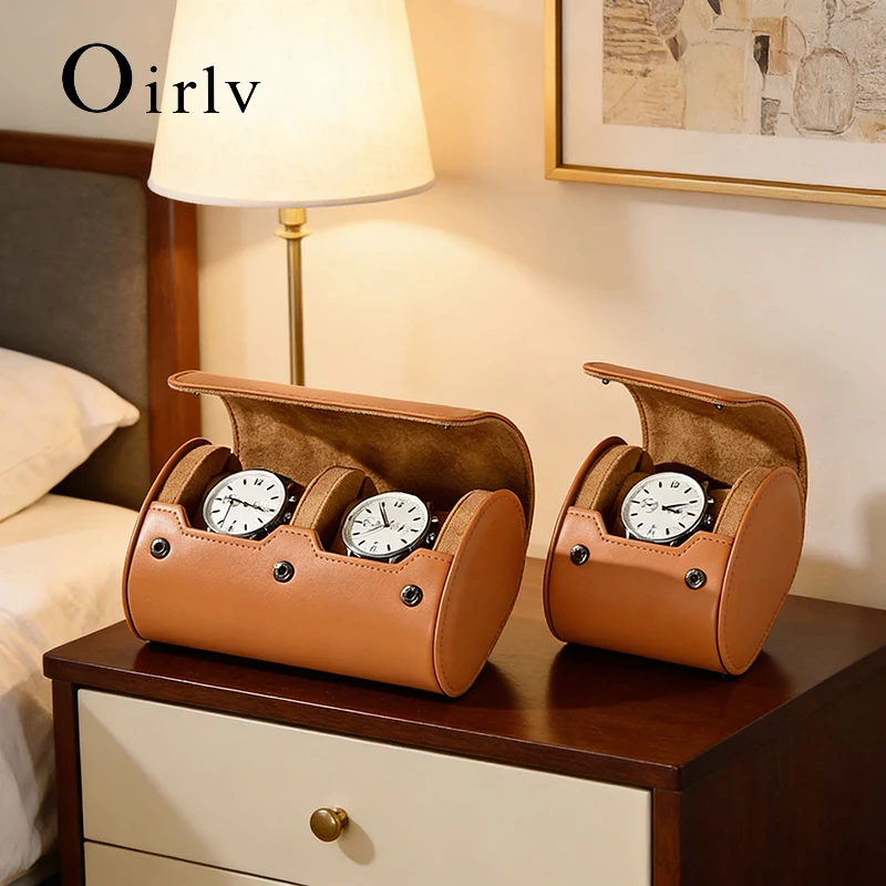 Oirlv Portable Jewelry Box Jewelry Organizer Roll 1 2 3 Slot Watch Storage Box With Pillow Wristwatch Bag Gift Box Watch Case