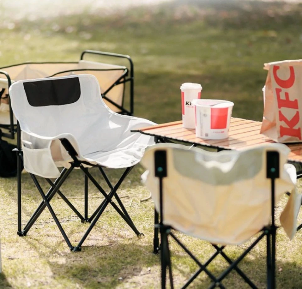 Campingstühle, klappbarer Outdoor-Mondstuhl, tragbarer Reise-Picknickstuhl für Kunststudenten, zum Skizzieren, Malen, Angeln, Wandern – Detail 6