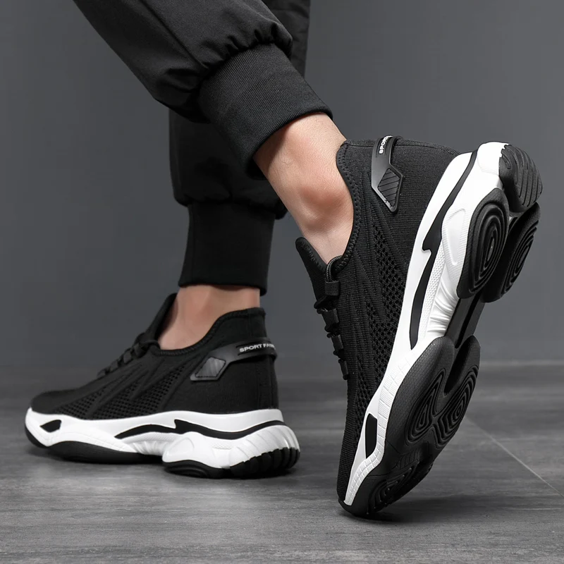 Flat/ 6cm/ 8cm Elevator Men Sneaker Casual Shoes Mesh Summer Height Increase Mens Chunky Tenis Masculino Heighten Taller Shoes