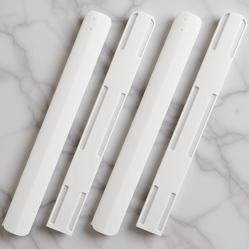 

4Pcs Drawer Guide Rails Strong Load-Bearing Self-Adhesive Slide Rail for Drawer Cabinet Organizer Household Track Bar Basket