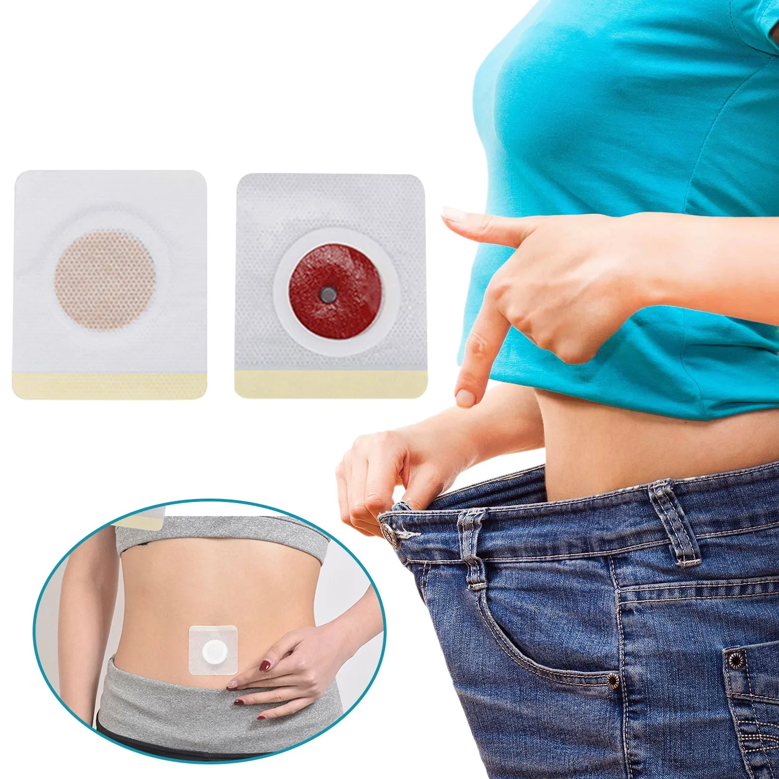 Belly Button Sticker Magnetic Detoxification Sticker  Burning  Patch Belly button stick slimming patch, accelerate burning fat