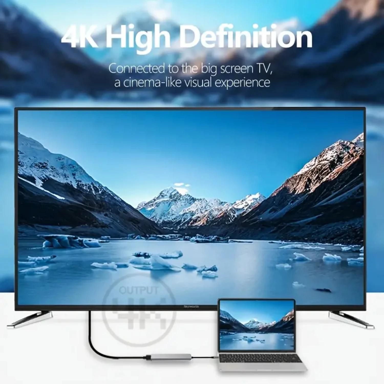 HUB Seven-in-one Expansion Dock HDMI4K30Hz+USB3.0+USB2.0+TYPE-C+PD+SD/TF