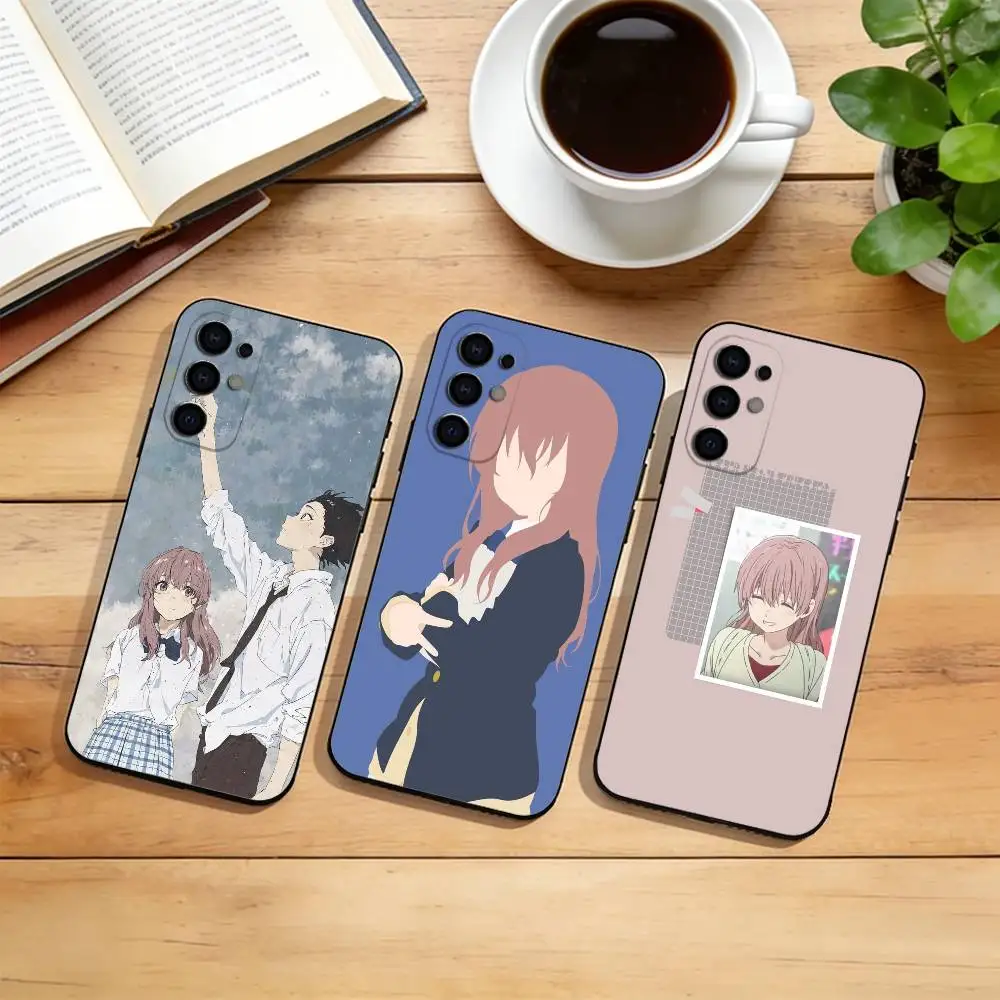 A Silent Voice Shouko Nishimiya Phone Case Black Silicone Soft For Samsung S25,S24,S21,S22,S23,S30,Ultra,S20,Plus,Fe,Lite