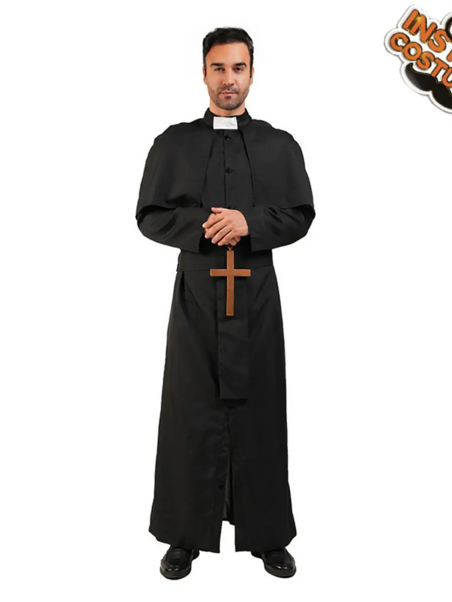 Nowy kostium na Halloween, przebranie księdza na scenę, gra fabularna, charakterystyczny damski strój w tradycyjnym chińskim stylu etnicznym.