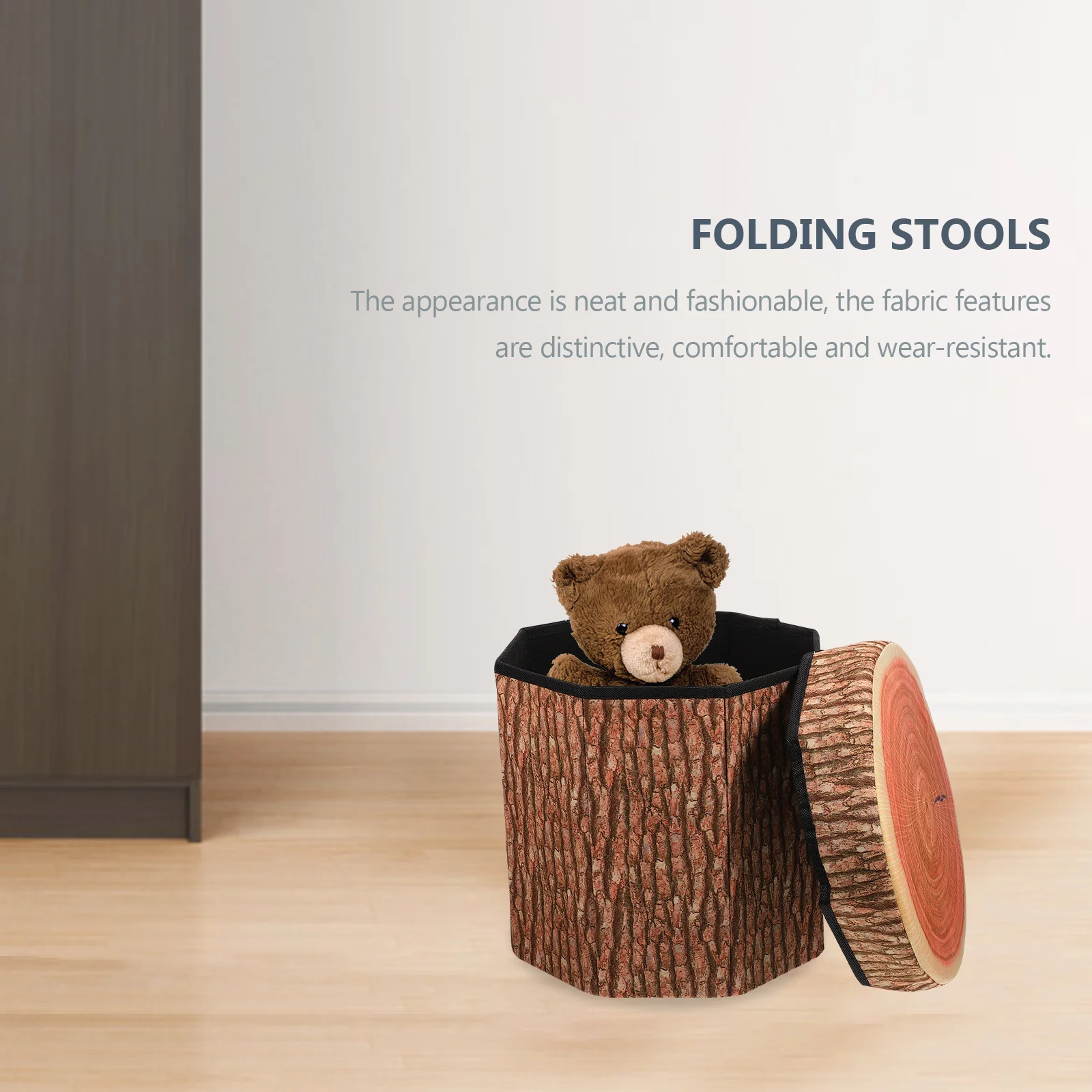 مقعد تخزين متعدد الوظائف، تصميم قابل للطي، أنيق، موفر للمساحة، منظم منزلي، مقعد قابل للطي #6