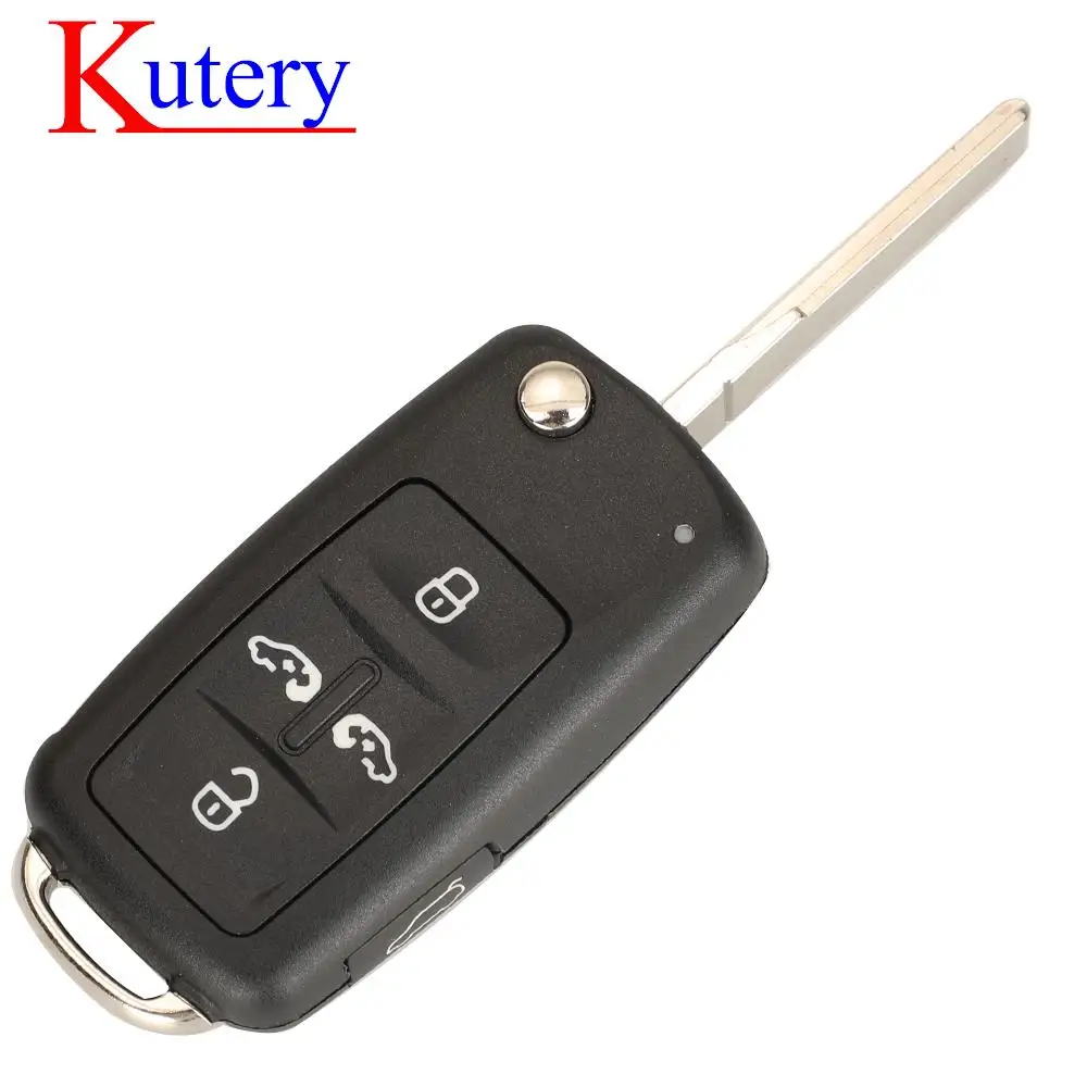 jingyuqin 5BTN 315/433MHZ ID48 Chip Flip Remote Key For Volkswagen Sharan Multivan Caravelle 5K0837202AD/7N0837202F HU66 Blade