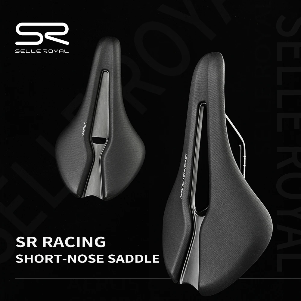

Selle Royal AEROS Short Nose Bike Saddle, Road Racing and Mountain Bike Hollow Comfortable Seat, Thick Cushion for Gravel Bikes