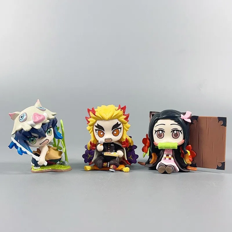 Demon Slayer Blind Box Kamado Nezuko Kanroji Mitsuri Kimetsu No Yaiba Manga Anime Movie Figur Ornamen Hadiah Kejutan