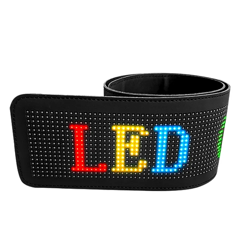 Panel de Pantalla LED Flexible, Letrero LED para Ventana de Coche, Pantalla LED RGB con Control por Aplicación Inteligente, Letrero LED Flexible para Coche, Bar, KTV