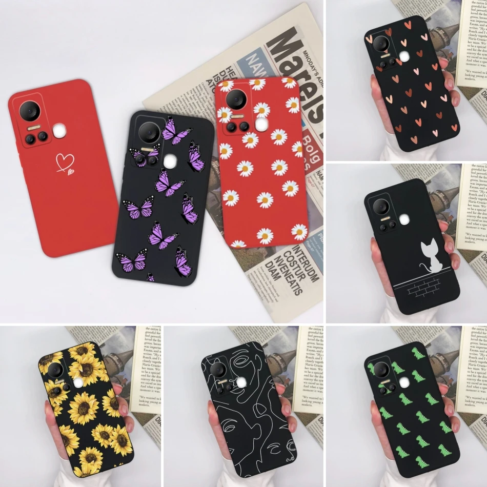 For Itel Vision 5 Plus Phone Cases Painted Soft Matte Silicone Shockproof Back Cover For Itel Vision5 5Plus Funda Coque Bumper