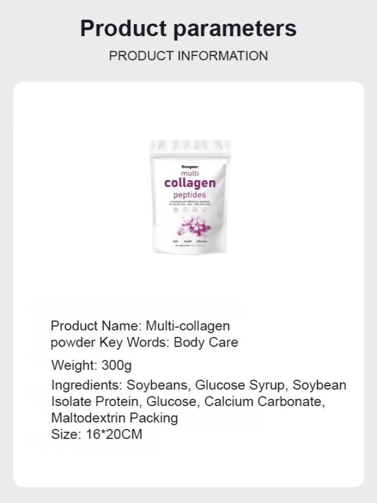 Multi Collagen Peptide Powder Tightens Skin Antiwrinkle Firmness Elasticity Moisturizes Skin Specially Provided By Beauty Salons