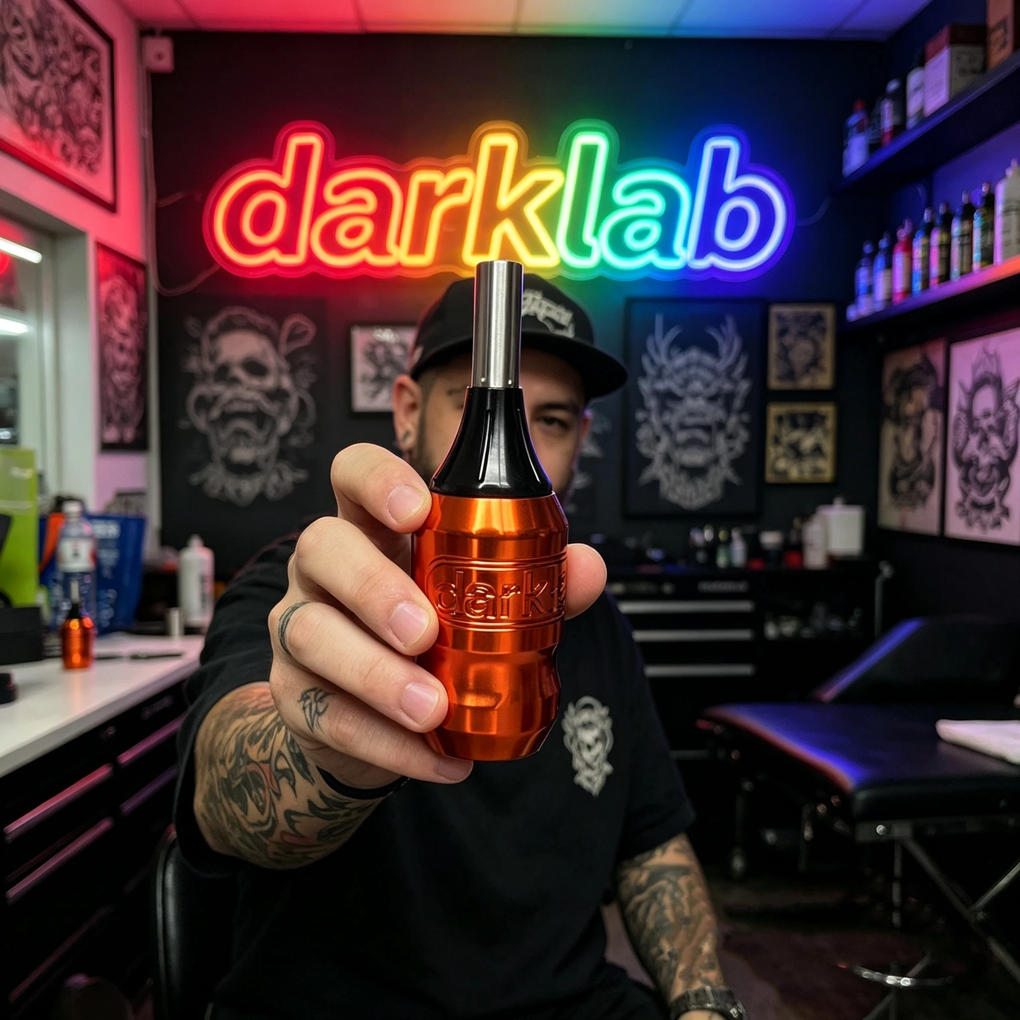 One 27MM Super Darklab Tattoo Grip Adjustable For Needle Cartridges Supply