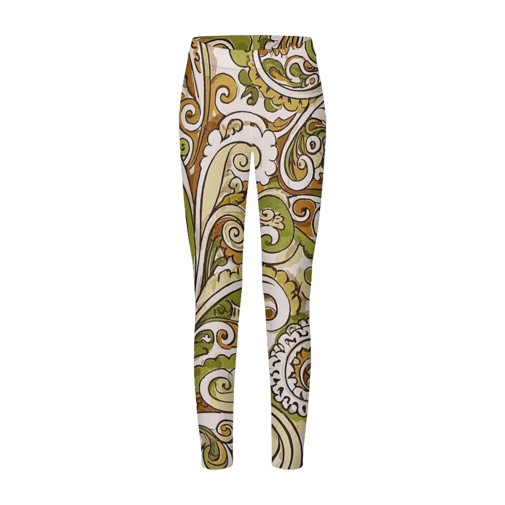 Leggings de sport taille haute pour femmes, imprimé Paisley Vintage, pantalons athlétiques pleine longueur pour Yoga, Fitness et vêtements Boho Chic décontractés