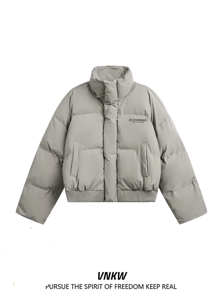 

Retro Thiened ort Cotton Jaet ex Winter Warm Casual Cotton Coat Couples Matching Straight Hem American Sle